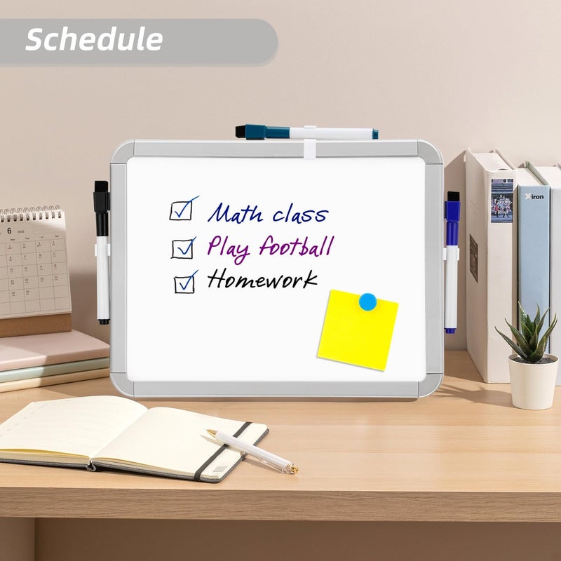 VUSIGN Small Dry Erase Whiteboard, 8.5 x 11 Inches White Board for Kids, Students, Fridge, Locker, Mini Dry Erase Board, 2 Pack - Image 4